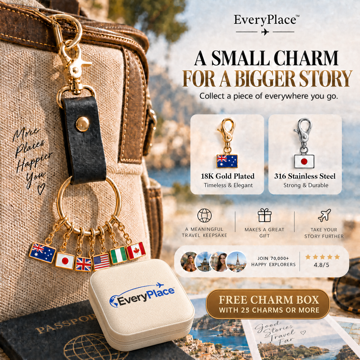 EveryPlace™ - Bucketlist Charms