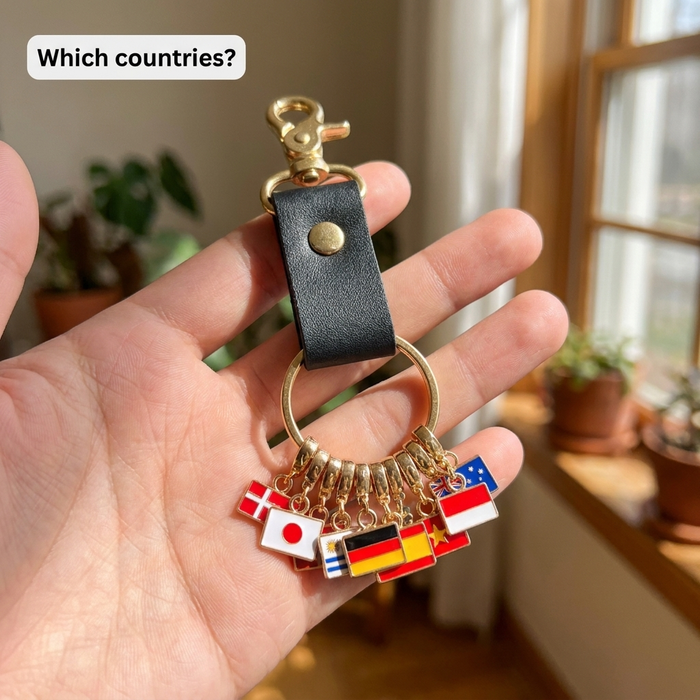 Gold on Black Keychain